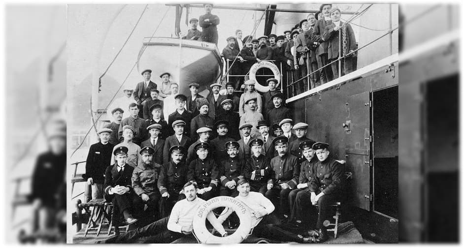 Экипаж ледокола «Добрыня Никитич» Добровольного флота,<br class="only-desktop"> 1916 год