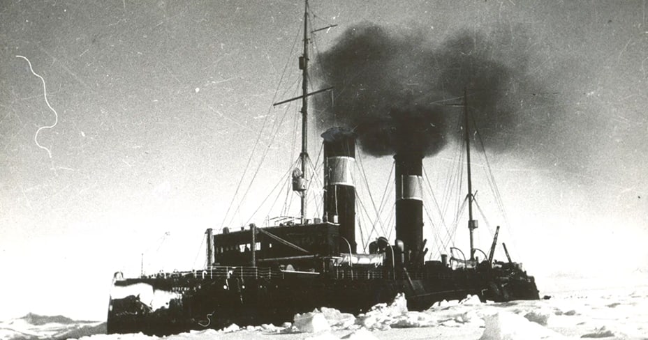 Ледокол «Красин» во льдах, 1936 год