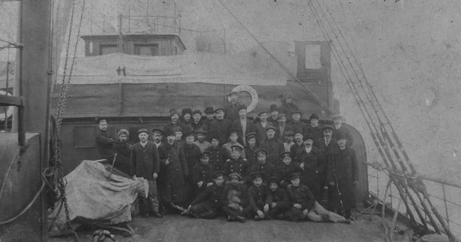 Экипаж ледокола «Надежный» Добровольного флота,<br class="only-desktop"> 1914 год