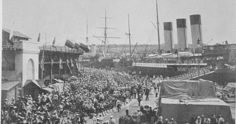 Перевозка войск на Дальний Восток из Одессы<br class="only-desktop"> на пароходе Доброфлота